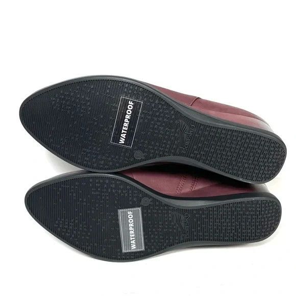 Dansko Serenity EU 39 US 8.5 - 9 Waterproof Wine Leather Wedge Booties Boots NIB - Picture 9 of 13